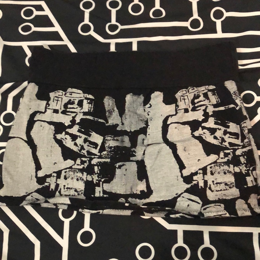 Rockin’ Bones cemetery print skirt goth rockabilly psychobilly industrial